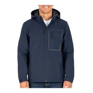 NWOT Gerry Men's XL Navy Hooded Soft Shell Fleece Lined Jacket
